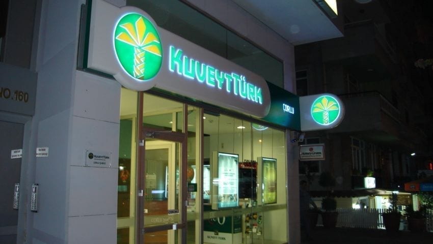  Kuveyt Turk bank at night