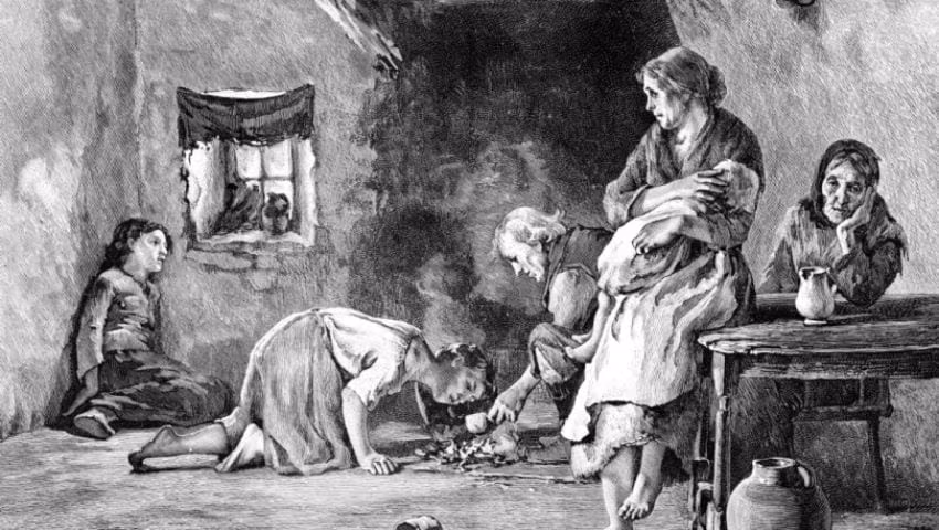 1847 İrlanda Yardımı Anısına Osmanlı'nın İrlanda'ya yardımını tasvir eden görsel