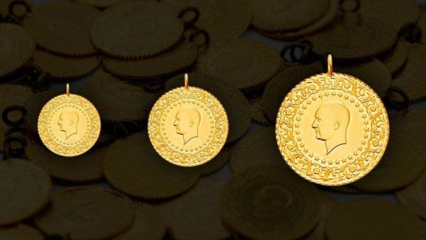 Half a Turkish golden lira gold in Turkey