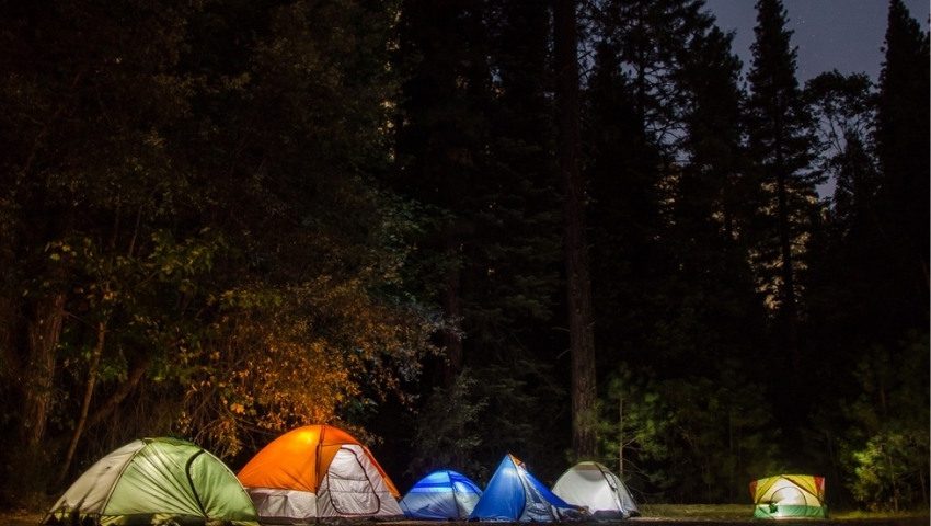 Wildes Campen in der Türkei-Zelt