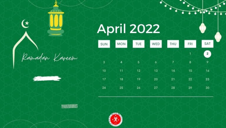 Ramadan Calendar in Turkey 2022