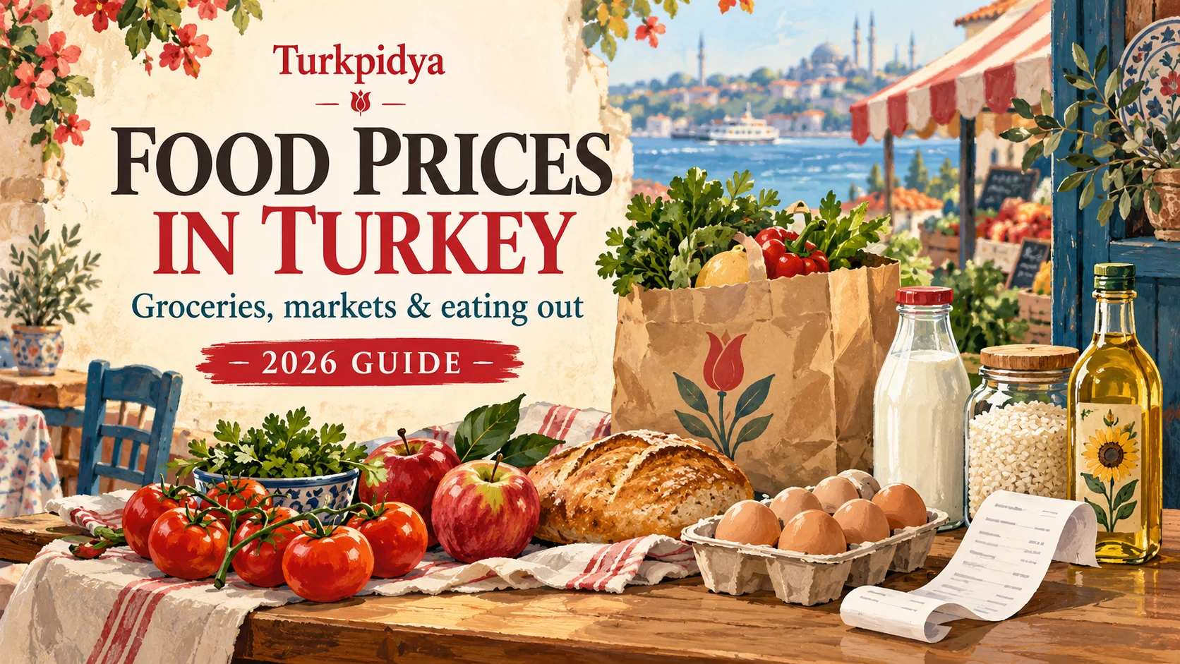 Turkpidya illustrated guide to groceries, markets and eating out in Turkey