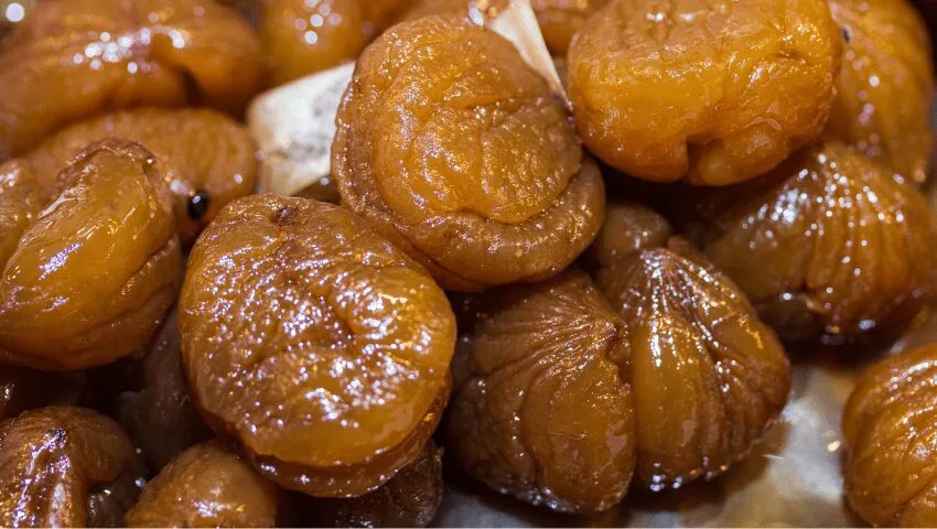 Bursas berühmte kandierte Kastanien Kardelen Kestane Şekeri Bursa