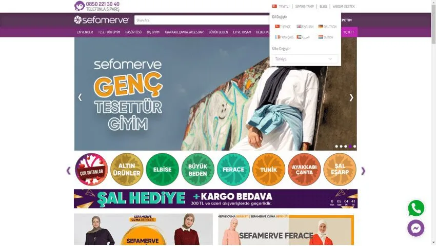 Boutique en ligne Sefamerve Collection de mode Sefamerve