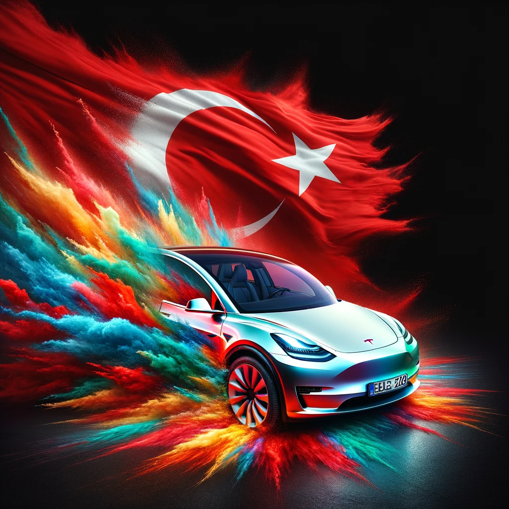 Tesla-auto in Turkije
