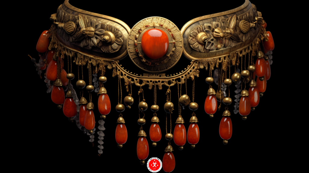 colier kazah Colier tradițional kazah din argint