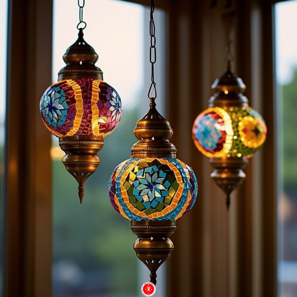 lampadario a mosaico turco