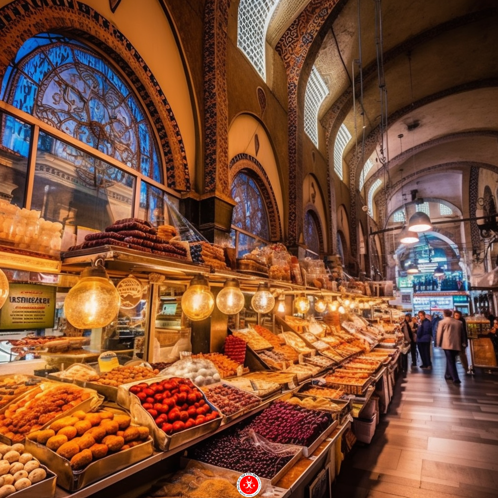 istanbulské jídlo a pazaar