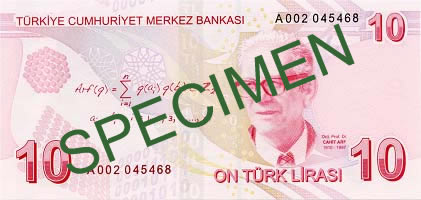 10 Turkish Lira Back