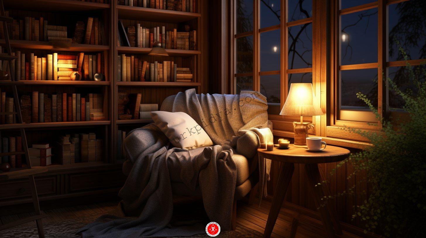 abd1123 A cozy reading nook with plush armchair and soft knit b a8264663 043a 4675 9130 cb5352bca930
