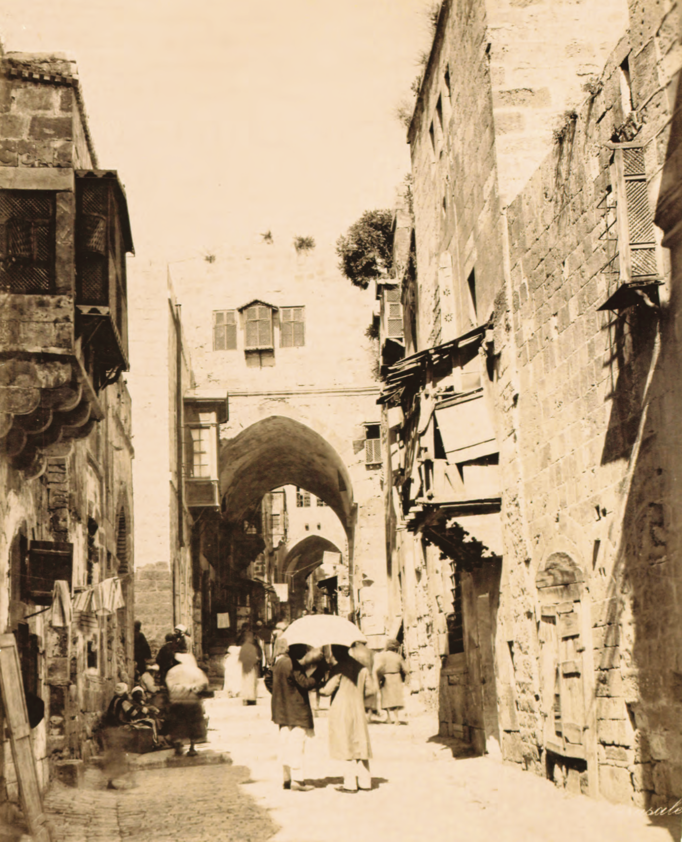 زقاق خلفي في القدس العثمانية