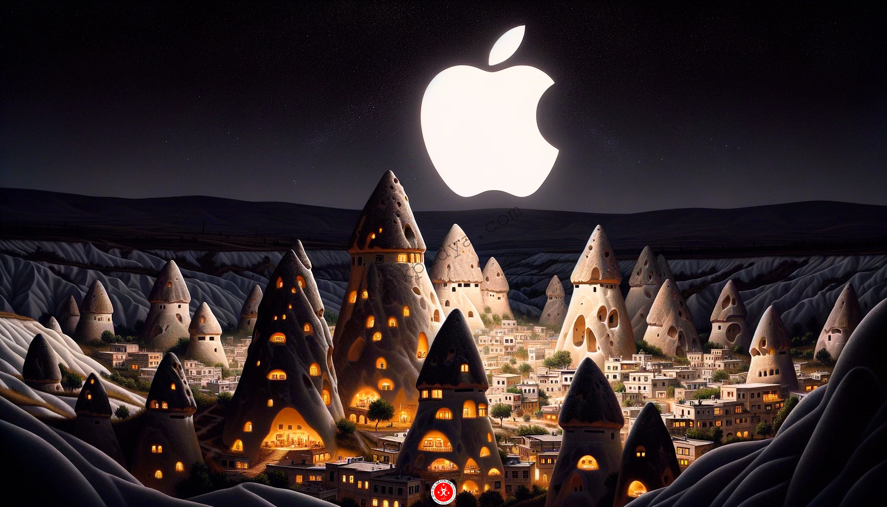 Apple logo in Cappadocia