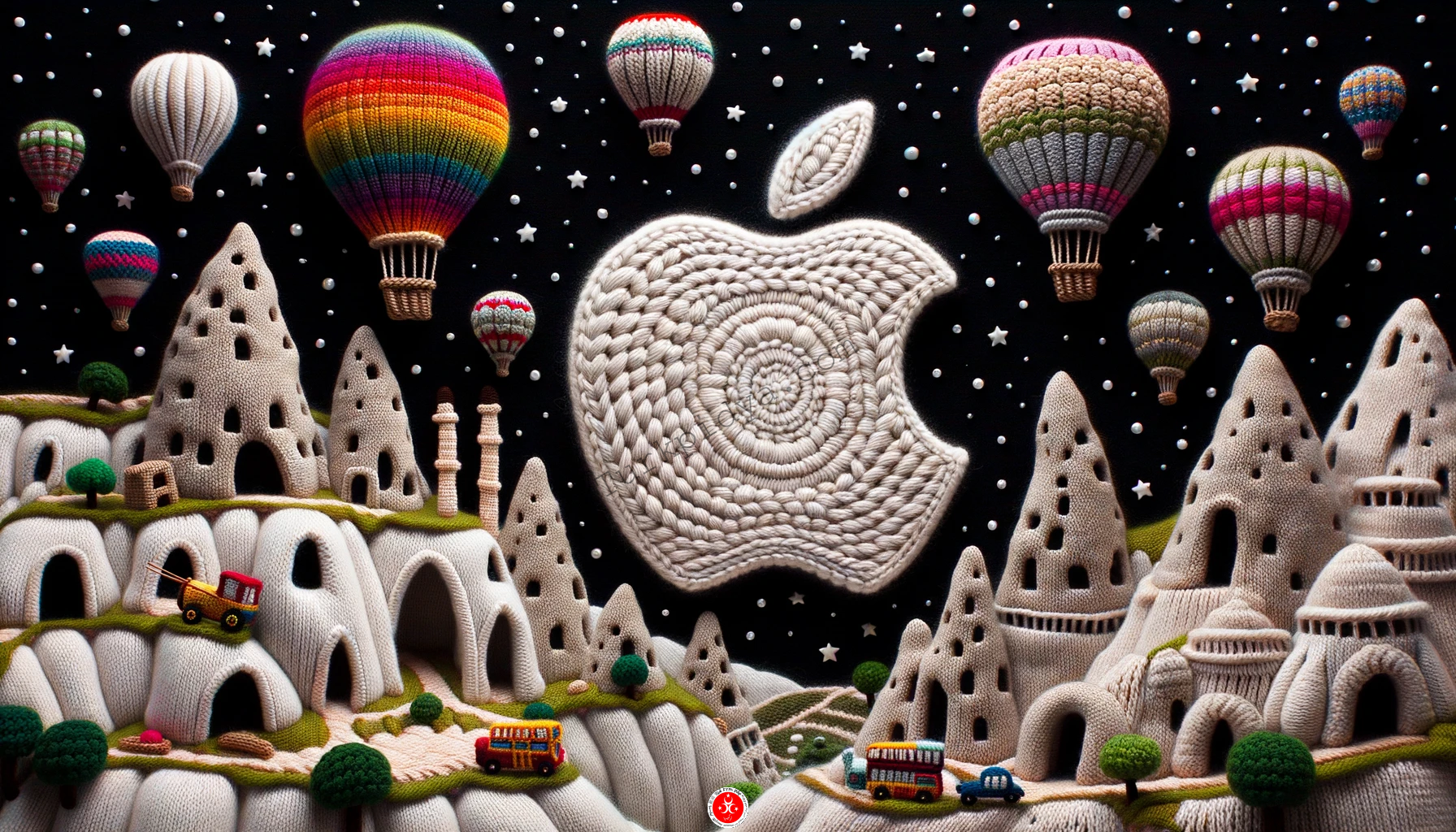 Apple logo made out of yarns cappadocia