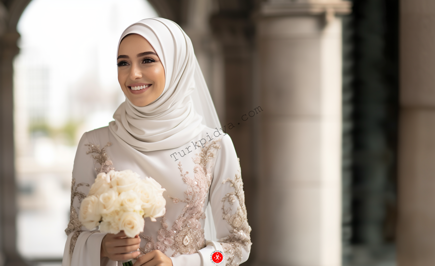 فستان زفاف حجاب تركي