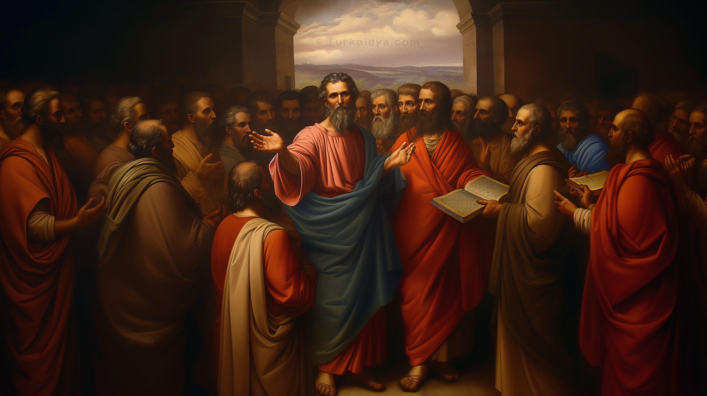 Una pintura al óleo del cristianismo temprano de Antioquía 1