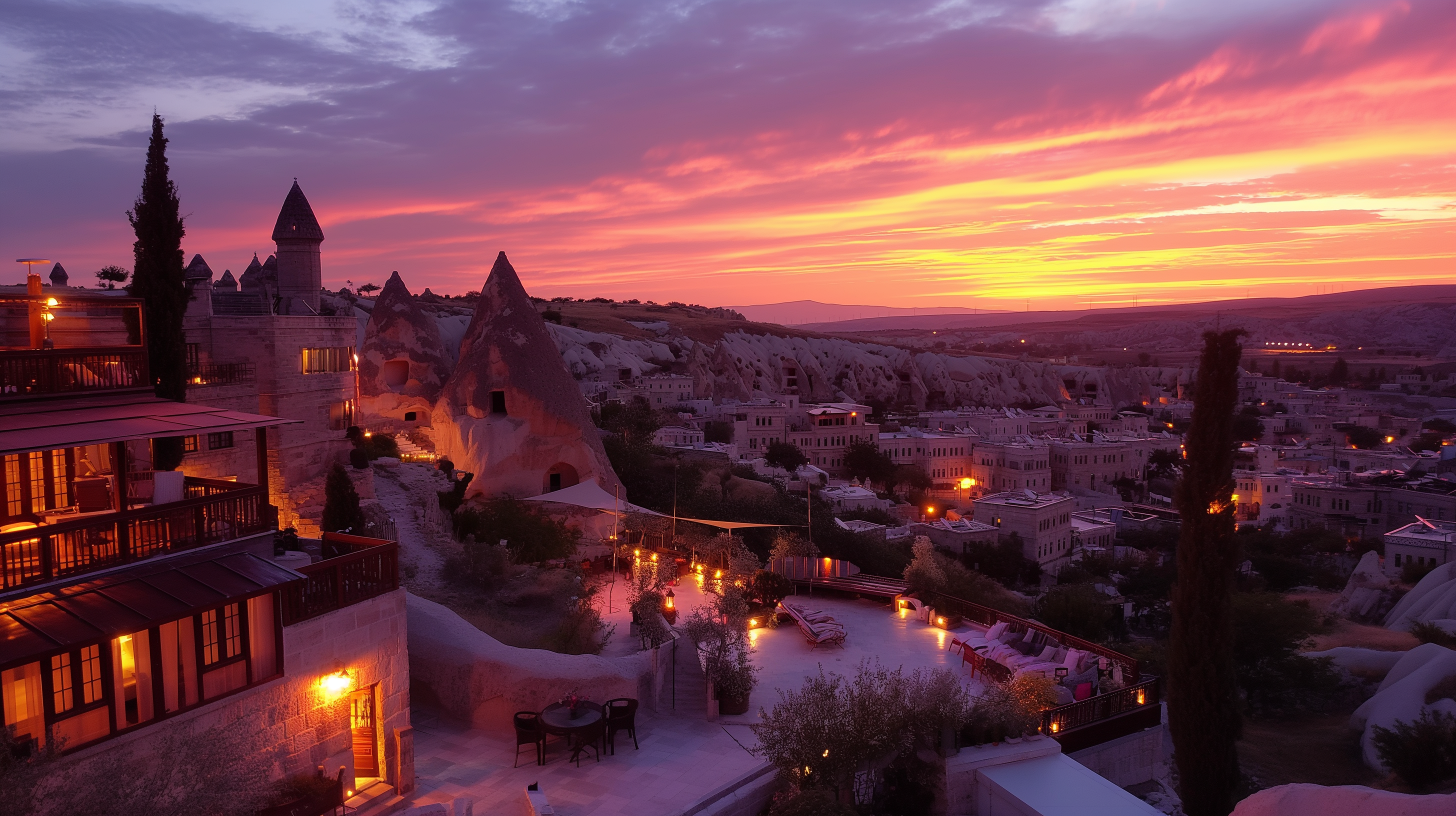 Imagen de Capadocia tomada desde un hotel.