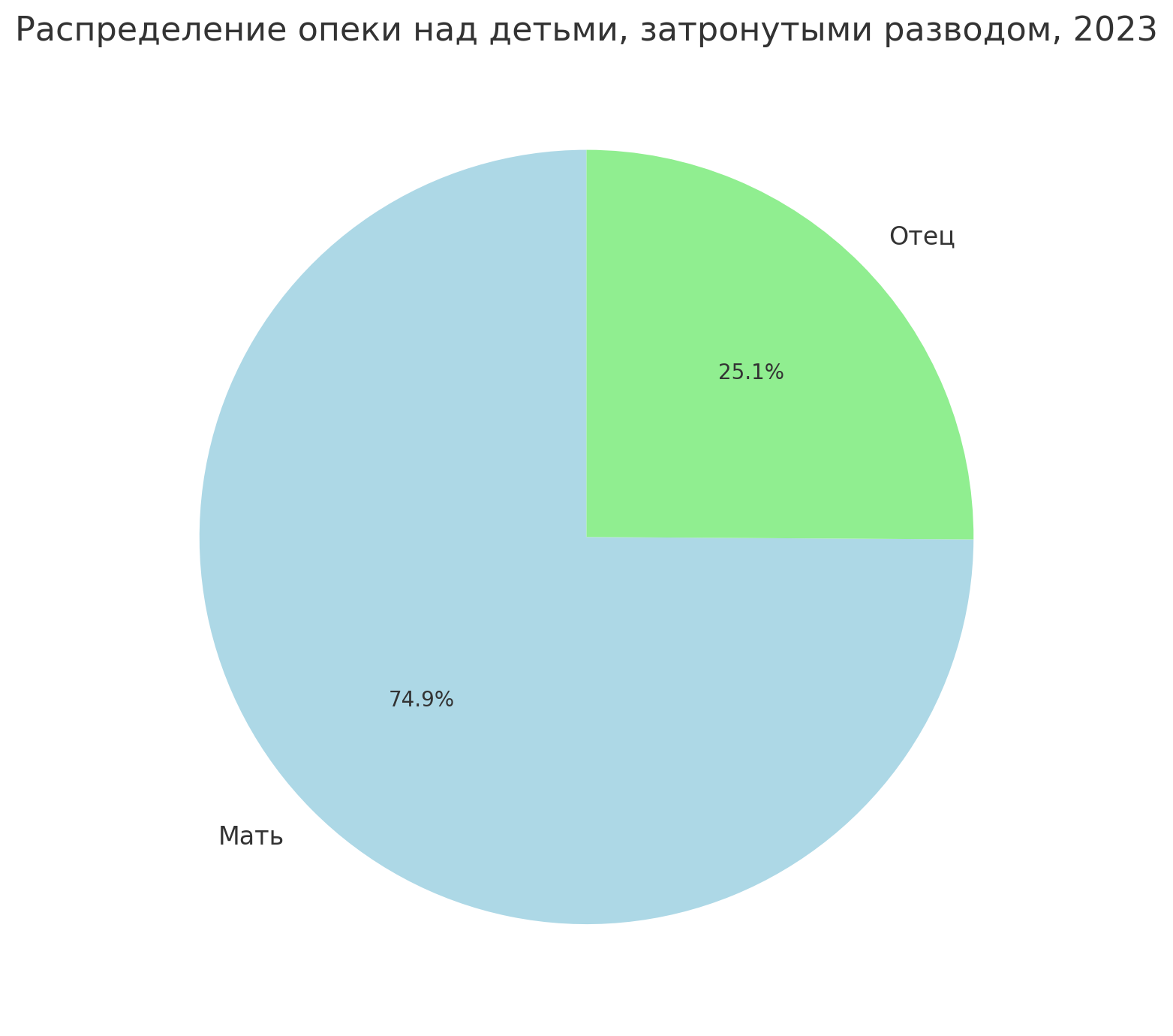 Распределение опеки над детьми затронутыми разводом 2023