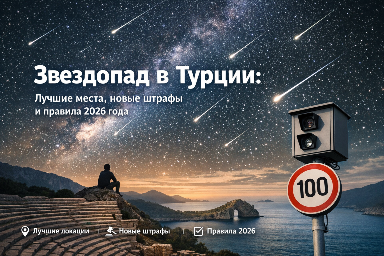 Звездопад в Турции: Лучшие места, новые штрафы и правила 2026 года