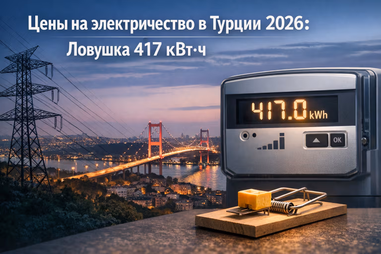 Цены на электричество в Турции 2026: Ловушка 417 кВт·ч