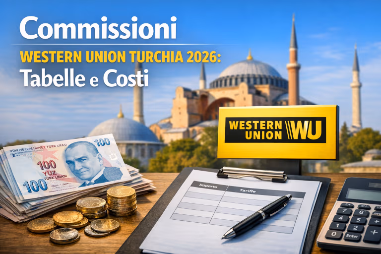 Commissioni Western Union Turchia 2026: Tabelle e Costi