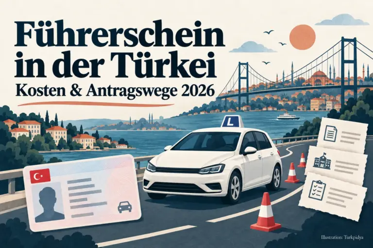 Führerschein in der Türkei: Kosten und Antragswege 2026, mit Fahrschulauto und Belegen