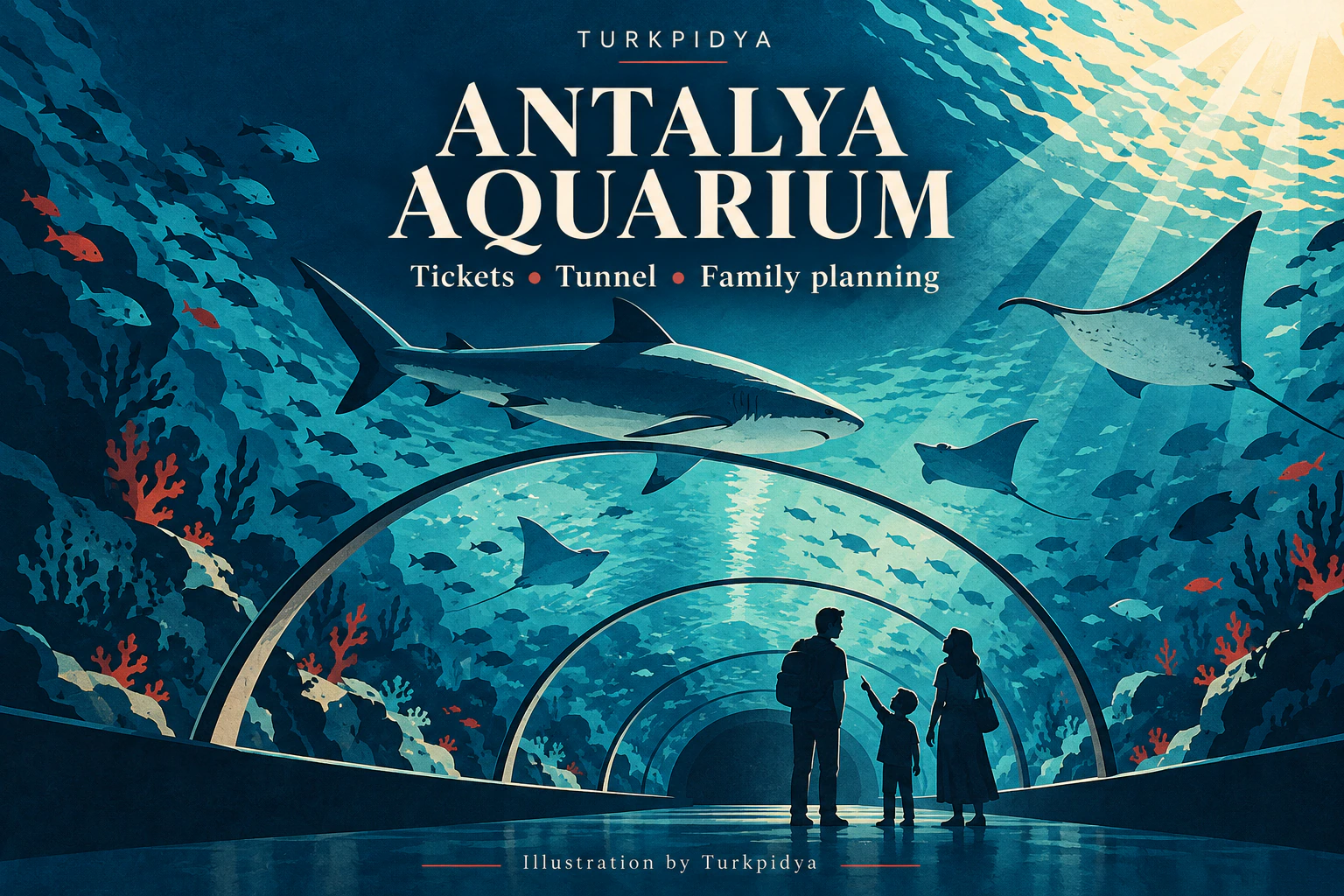 Antalya Aquarium: tickets, tunnel and family planning — illustrated Turkpidya cover