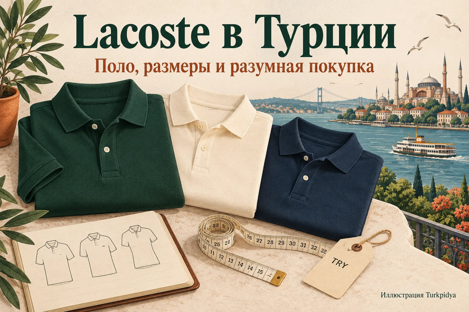 Иллюстрированный гид по покупке поло Lacoste в Турции: одежда, сантиметровая лента и ценник в лирах