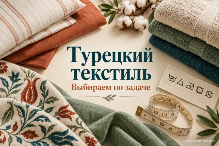 Иллюстрированный гид по выбору турецкого домашнего текстиля: бельё, полотенца и образцы ткани